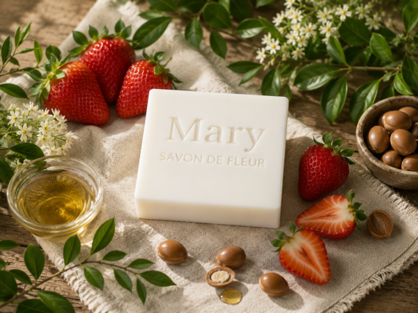 Aardbei zeep mary savond de fleur setting Mary Savon de Fleur